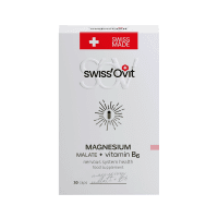 SwissOvit Magnio malatas + vitaminas B6, kapsulės, N30 