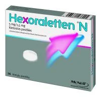 Hexoraletten N 5 mg/1,5 mg kietosios pastilės, N16