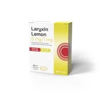 LARYXIN Lemon 5 mg/1 mg suslėgtosios pastilės N24