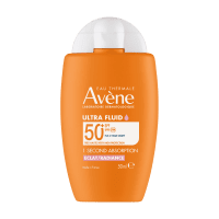 AVENE EAU THERMALA apsauginis fluidas nuo saulės ULTRA FLUID RADIANCE SPF 50+, 50 ml