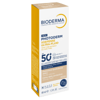 BIODERMA labai aukštos apsaugos ir itin lengvos tekstūros, detoksikuojantis fluidas nuo saulės ir taršos, su spalva, PHOTODERM XDEFENSE ULTRA-FLUID SPF50+, 40 ml