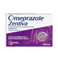 Omeprazole Zentiva 20 mg kietosios kapsulės, N14