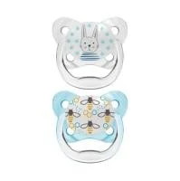 DR.BROWN'S čiulptukai PREVENT BUTTERFLY 0-6 mėn., mėlyni, 2 vnt.