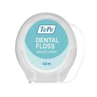 TEPE Vaškuotas dantų siūlas, mėtų kvapo, 40 m