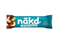 NAKD Karamelės skonio vaisių ir riešutų batonėlis su jūros druska 4x35g
