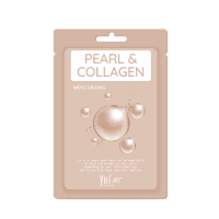 YU.R ME PEARL&COLLAGEN SHEET MASK lakštinė veido kaukė su perlais ir kolagenu, N1