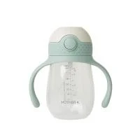 Mother-K HUG PP pagrindo gertuvė su šiaudeliu, 240 ml., Mint