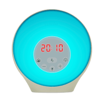 LUMIE Sunrise Alarm šviesos žadintuvas su 30 min. saulėtekiu, nakties režimu ir nuotaikos šviesa