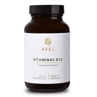 AVEL vitaminas B12, 2 bioaktyvios formos, 120 kapsulių