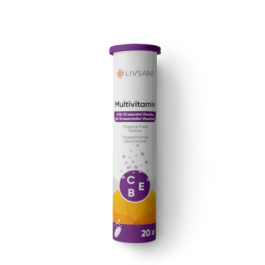 LIVSANE multivitaminų šnypščiosios tabletės N20
