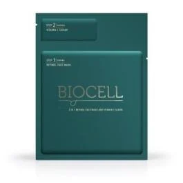 BIOCELL 2 IN 1 retinolio veido kaukė ir vitamino C serumas, N1