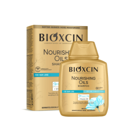 BIOXCIN maitinantis šampūnas nuo plaukų slinkimo su gėlių aliejais, 300 ml