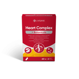 LIVSANE HEART COMPLEX + BOTANICALS kapsulės N60