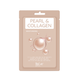 YU.R ME PEARL&COLLAGEN SHEET MASK lakštinė veido kaukė su perlais ir kolagenu, N1