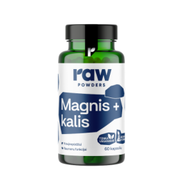 RAW POWDERS Magnis ir Kalis PLUS kapsulės, N60