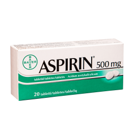 Aspirin 500 mg tabletės N20