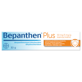 BEPANTHEN PLUS 50 mg/5 mg/g kremas, 30 g, N1
