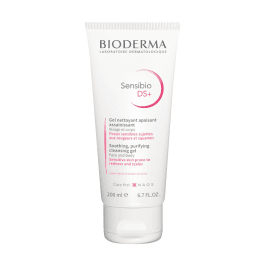 BIODERMA raminantis gelinis prausiklis jautriai odai, linkusiai į paraudimą ir pleiskanojimą SENSIBIO DS+, 200 ml
