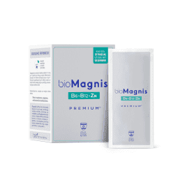 bioMAGNIS B6 premium+B12+cinkas milteliai, N28