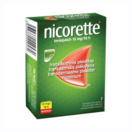 Nicorette Invisipatch 15 mg/16 h transderminis pleistras N7