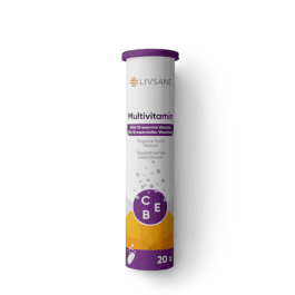 LIVSANE multivitaminų šnypščiosios tabletės N20