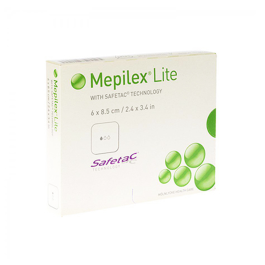 MEPILEX LITE, tvarstis, 6 cm x 8,5 cm, silikoninis, 5 vnt.