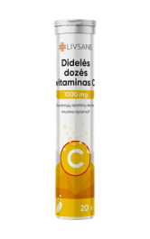 LIVSANE 1000 mg Vitamino C šnypščiosios tabletės N20