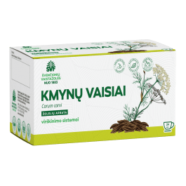 ŠVENČIONIŲ VAISTAŽOLĖS KMYNŲ VAISIAI, žolelių arbata, 1,5 g x 24 vnt.