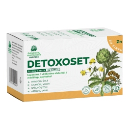 ŠVENČIONIŲ VAISTAŽOLĖS virškinimui, kepenims, medžiagų apykaitai DETOXOSET, žolelių arbata, 2 g x 20 vnt.