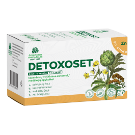 ŠVENČIONIŲ VAISTAŽOLĖS virškinimui, kepenims, medžiagų apykaitai DETOXOSET, žolelių arbata, 2 g x 20 vnt.