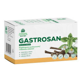 ŠVENČIONIŲ VAISTAŽOLĖS virškinimui, rūgštingumo pusiausvyrai GASTROSAN, žolelių arbata, 1,5 g x 20 vnt.