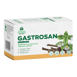 ŠVENČIONIŲ VAISTAŽOLĖS virškinimui, rūgštingumo pusiausvyrai GASTROSAN, žolelių arbata, 1,5 g x 20 vnt.