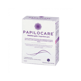 PAPILOCARE makšties gelis, vienadozės kaniulės, 5 ml, N7