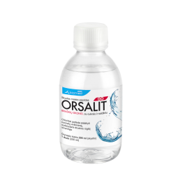 Orsalit braškių skonio skystas maisto papildas su cukrais ir saldikliu 200 ml