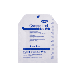 Grassolind neutral sterilus tinklelinis tvarstis, 5 x 5 cm, N1