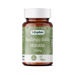 LIFEPLAN Raudonųjų dobilų ekstraktas 550 mg, kapsulės, N30