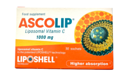 ASCOLIP liposominis vitaminas C 1000 mg, skystas gelis, N30