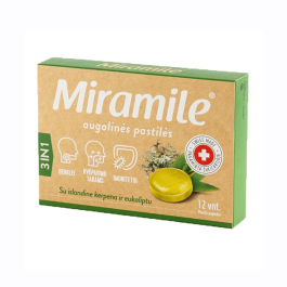 MIRAMILE su islandine kerpena ir eukaliptu pastilės N12
