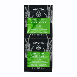 APIVITA drėkinamoji veido kaukė su alavijais EXPRESS BEAUTY 2 x 8 ml