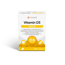 LIVSANE vitamino D3 4000 kapsulės, N60