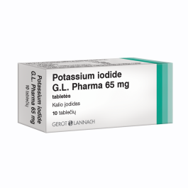 Potassium iodide G.L. Pharma 65 mg tabletės N10