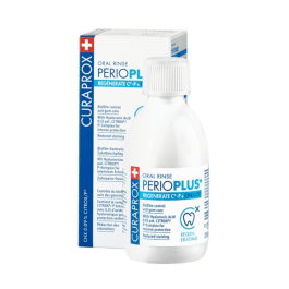 CURAPROX antibakterinis skalavimo skystis su 0.09% chlorheksidino ir hialurono rūgštimi Perio Plus+ Regenerate 200 ml