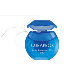 CURAPROX vaškuotas tarpdančių siūlas DF 834, 50 m