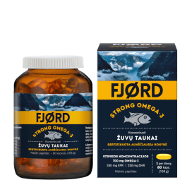 FJORD STRONG OMEGA-3 žuvų taukų kapsulės, N80