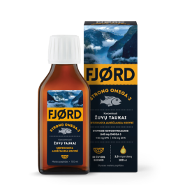 FJORD STRONG OMEGA-3 žuvų taukai, 100 ml