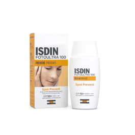 ISDIN FotoUltra 100 apsauginė emulsija veidui nuo pigmentinių dėmių SPF50, 50 ml
