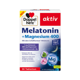 DOPPELHERZ Aktiv Melatonin + Magnesium 400 tabletės N30