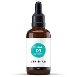 VIRIDIAN skystas vitaminas D3 vaikams "VIRIDIKID VITAMIN D Drops" 400IU, 30 ml