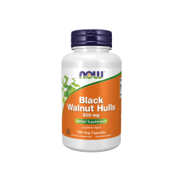 NOW 500 mg kapsulės BLACK WALNUT HULLS Juodasis riešutmedis N100
