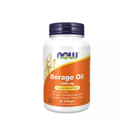 NOW BORAGE OIL Agurklių aliejus 1000 MG minkštosios kapsulės N60